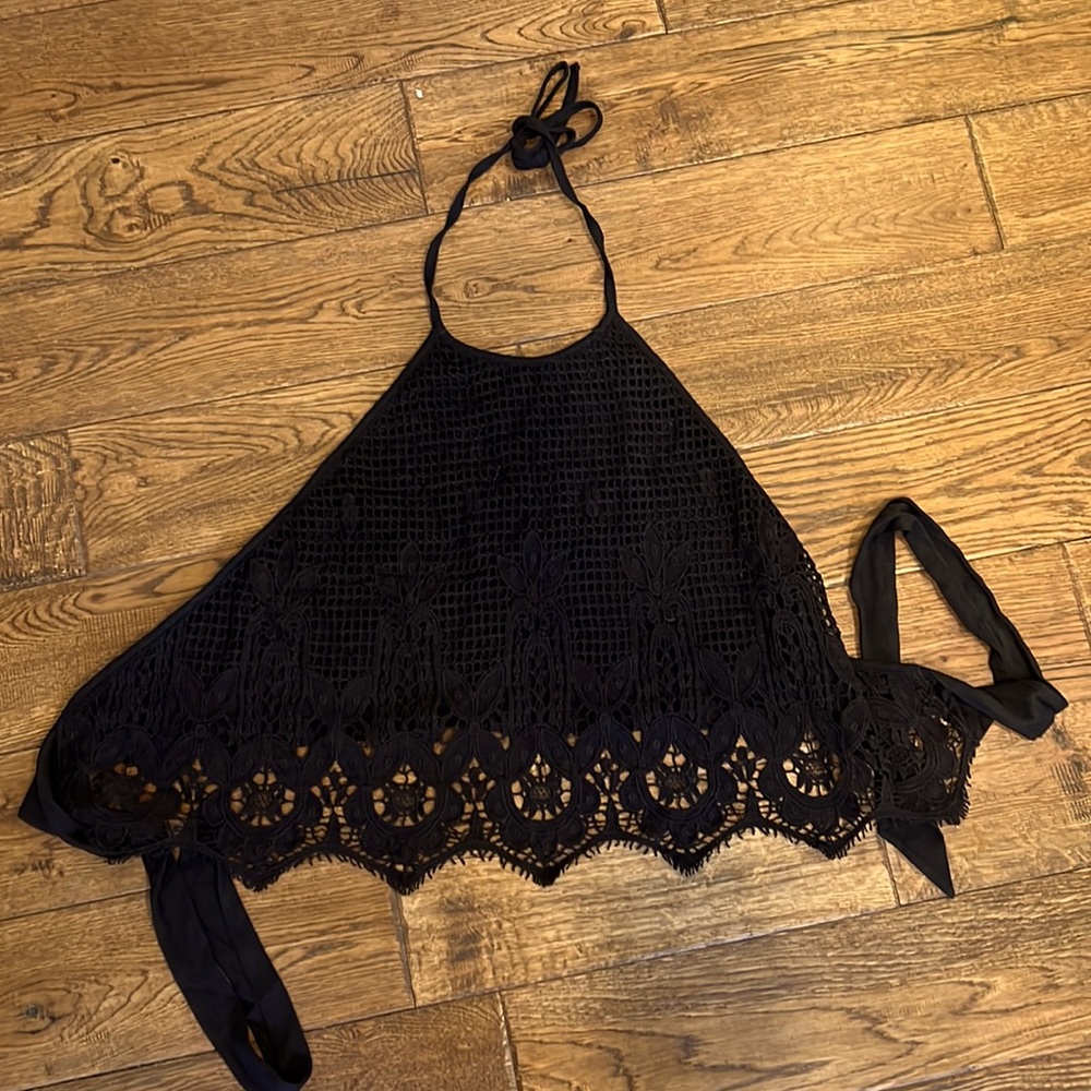 Express Black Knitted Halter top